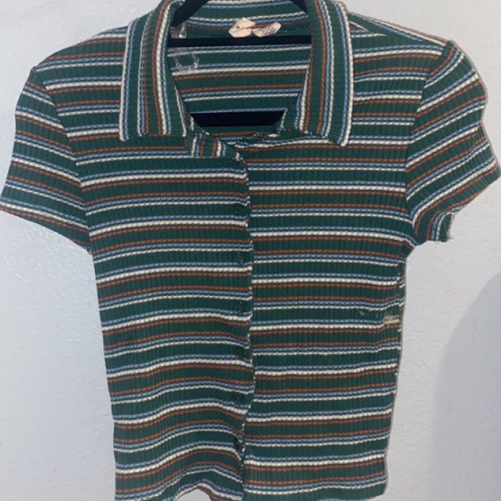 Sky and sparrow stitched collared button up